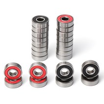 니들베어링 볼 10Pcs 608 2RS 베어링 ABEC-7 8x22x7mm 깊은 홈 스틸 밀봉 608RS Z3V3 608-2RS 608rs, [02] black, [02] ABEC7
