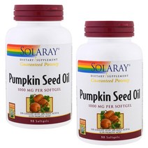 (2PACK)솔라레이 호박씨오일 호박씨유 Pumpkin Seed Oil 호박씨기름 1000 mg 90개, 2PACK, One Size