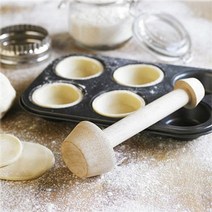 에그타르트틀 타르트틀 베이킹도구 스텐 나무 계란 타트 탬퍼 양면 과자 계란 타트 푸셔 eggtart 금형 휴대용 반죽 쿠키 커터 케이크 베이킹 금형 주방 도구, 없음