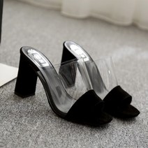 라자다 심플무드 9.5cm 투명힐슬리퍼