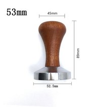 커피 디스트리뷰터 탬퍼 파우더 해머 프레스 나무 손잡이 분배기 및 에스프레소 매트 해머, 53mm, 협력사, 53mm