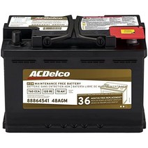 골드 48AGM 36개월 보증 AGM BCI 그룹 48 배터리 블랙, Battery