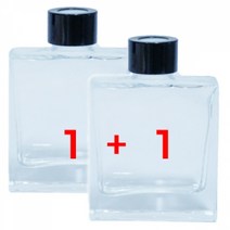 몰드몰 심플 사각캡라인 디퓨저용기, 1+1/블랙캡