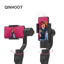 짐벌 셀카봉QINHOOT F8 3 축 짐벌 핸드헬드 스태빌라이저 휴대폰 거치대 비디오 녹화 아이폰, 01 F8  handheld gimbal