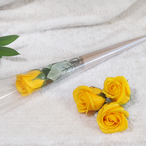 Gflower 비누장미 1송이 개별포장, 노랑