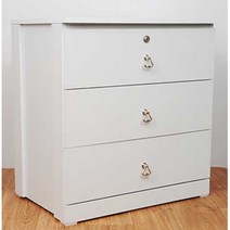 블루밍가구 600 3단 서랍장(열쇠포함) 열쇠수납장, 6003 화이트B(열쇠1개)