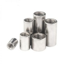 긴너트 304 스테인리스 스틸 연장 긴 원형 너트 커플링 M3 M4 M5 M6 M8 M10 210 개, M10x40xD16 (2Pcs)