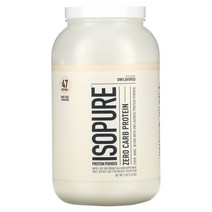 Isopure 탄수화물 제로 프로틴 파우더 무맛 1.36kg(3lb) 웨이프로틴 류신 빠른 흡수 헬스보충제 근육 성장 회복 체중 관리