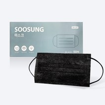 수성 수술용 덴탈마스크, 50개입, 3개, 블랙