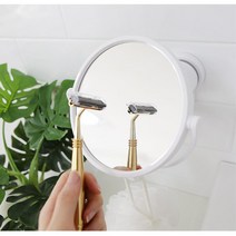 화장실원형거울 자바라 동그란 욕실확대경 면도거울 접착식거울 양치거울 부착식거울