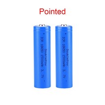 18650 Double power 3.7V 1500mAh 충전식 리튬 배터리 손전등 레이저 포인터 원격 제어 전자 장난감, 2 pcs pointed