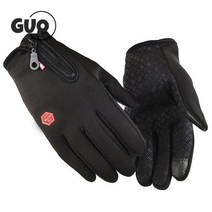 스키이너장갑 Warm Thermal Fleece Running Ski Gloves Waterproof Windproof Women Men Winter Outdoor Sp, 01 Black_03 L
