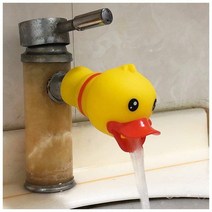 어린이 세척 손 수도꼭지 익스텐더 욕실 싱크대 상어 모양 물 아기 유아용 선물, Duck