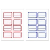 블루마토 사각라벨6(2*4) (1장-라벨8개) (10P)
