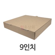 손잡이 피자박스 HC 9인치 255x255x45mm 100매 크라프트 합지, 단품, 단품