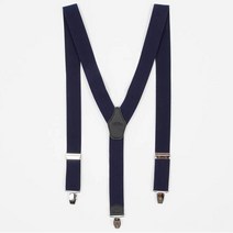 남자멜빵 캐주얼멜빵 남성용 네이비 벨트 집게 서스펜더 코디 캐주얼서스펜더-72394EA