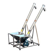 분말 입자 흡입 스크류 컨베이어 곡물 이송기, 직경140  높이 2.5m  길이 3m 3kw