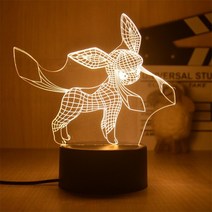 포켓몬피규어 나루토 액션 오리지널 포켓몬 3D Led 야간 조명 모델 완구 애니메이션 피카추 피규어 어린이 침대 룸 장식 생일 및 크리스마스 선물, [11] 11, [01] 12cm