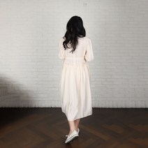 프릴 사틴 트윌 여성 롱 원피스 AP01162223