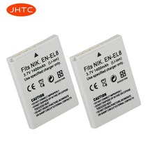 Nikon COOLPIX P1 P2 L1 L2 S1 S2 S3 S4 S5 S6 S7 S8 S9 1400mAh 용 카메라 배터리 EN-EL8, 03 4pcs Battery