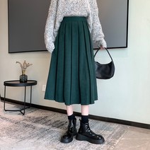kirahosi 키라호시 모든 일치 우아 라인 스커트 봄 가을 새로운 여성 레트로 높은 허리 중순 길이 유행 치마 RR2153i