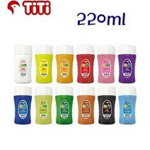 티티 아쿠아물감 수채화물감 220ml 12색세트구성, 12색