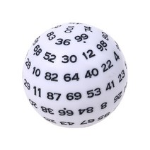 보드 게임 주사위 100 sided polyhedral dice d100 multi sided acrylic dices for table board 롤 플레잉 게임 바 pub, 화이트