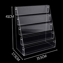 스티커진열대 3단 아크릴 다꾸진열대 문구수납함, 5단 (35.5cm*17.5cm*41cm)