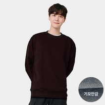 이그잼플 남성 겨울 기모 베이직 무지 오버핏 맨투맨
