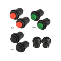 P018 Red-2pcs 리셋 스위치 OFF/ON12mm Lockless Push