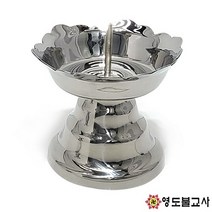 스텐신연꽃낮은촛대-사이즈2가지(A)연촛대 스텐낮은촛대, 중