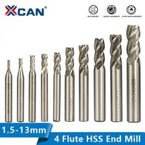 엔드밀 드릴밀 xcan hss 밀링 커터 4 플루트 엔드 밀 1.5-13mm cnc 머신 밀링 도구 라우터 비트 금속 커터 알루미늄 밀링 비트, 1.0mm