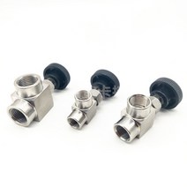 1/8 "1/4" 3/8 BSP 암나사 조절 니들 밸브 90 도 스테인레스 스틸 304 ON/OFF, 04 1/4