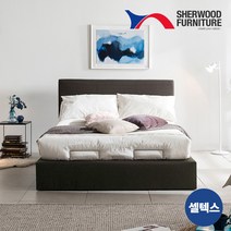 [쉐우드가구]퓨어 모션베드 패브릭 전동침대 Q퀸(셀텍스폼 매트리스 포함), 크림베이지
