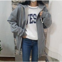 상상그이상 여성용 국내제작 메르씨 후드집업 빅사이즈 레터링 포인트 가성비 좋은 구김없는 쭈리안감 면100 데일리 사계절 꾸안꾸룩 편하게 입을 집업