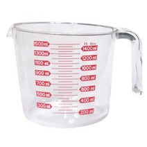 JH+계량컵 계량기 비커 베이킹 용량컵 아크릴 투명 1.5L_S/N:2C+7CD2BE ; 계량스푼 플라스틱계량컵 스텐계량컵 비커 강화유리계량컵 계량컵스테인레, jh& ; 1