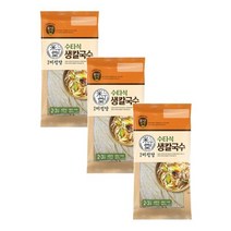 CJ 면요리 즐거운동행 미정당 생칼국수 국수면 간편식 400g 3개 1세트, 8세트