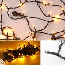 X-MAS 트리장식 100구 녹색선 10m 웜색 LED 지니 전구