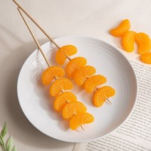 귤 탕후루 모형 1개-음식점 모조 인조 진열용 매장 디스플레이 촬영 소품