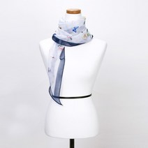 샵앤 봄 간절기 마름모 나비 고급 스카프 DRN-WSC-0094-화이트