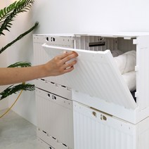 데일리 폴딩리빙박스 60L 접이식 수납정리함 공간박스, 폴딩 리빙박스(베이지)