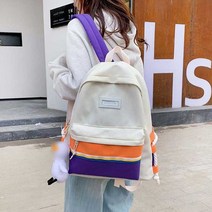 수납 공간 많은 학생 캔버스 백팩 캐주얼 여자 가방