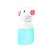 러프앤로우 핸드워시 디스펜서 자동 거품 핑크 돼지 캐릭터 330ml, 1개, 스카이블루