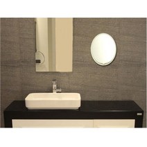 면도경 벽에붙이는거울 샤워부스 샤워실 벽면 타원형 부착 접착식거울, 김서림방지거울 일반형