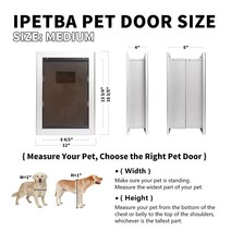 IPETBA 벽용 반려동물 문 알루미늄 프레임 텔레스코핑 터널 내구성 있는.. 정품보장, Double Flap
