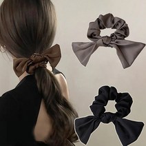 미다미 [3P세트] 어텀 새틴 리본 곱창밴드(3컬러)