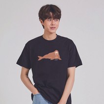 키밍 바다사자 그래픽 캐쥬얼 반팔티