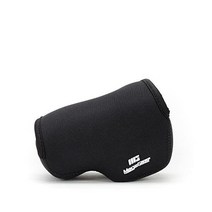 소니 알파 A5100 A5000(16-50mm) NEX-5T NEX-3N NEX-5R 카메라용 메가기어 '울트라 라이트' 네오프렌 카메라 케이스 백(검은색), PU 가죽_검은색