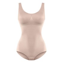 여성 스쿠프 넥 셰이프웨어 바디 수트 소매 늑골 늑골 배가 통제 탱크 탑 점프 슈트 완벽한 바디 셰이퍼 엉덩이 리프터