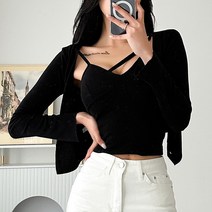 글램디브 끈 민소매 가디건 세트 멜라카 AA2961
